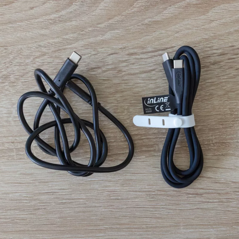 Kabel USB InLine 35895 0,5 m USB C Czarny USB 2.0 0,48 Gbit/s