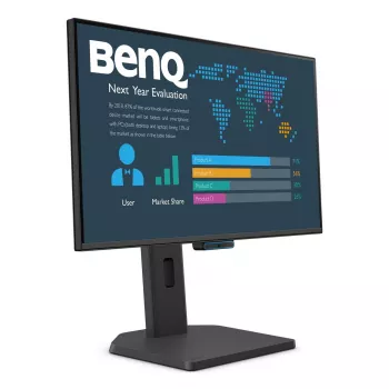 Monitor BenQ 23,8 cala 1080p FHD LCD, 1920×1080, 5 ms, 16:9, matowy, głośniki, VESA, regulacja wysokości, czarny