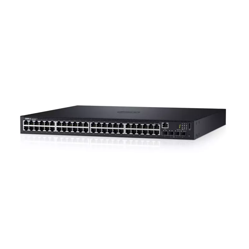 Zarządzalny przełącznik Gigabit Ethernet L3 Dell N1548 — 48× RJ-45 10/100/1000, 1U, 128 Gbit/s, 16k MAC, USB 2.0