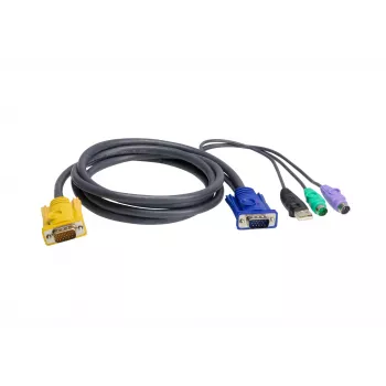 Kabel KVM ATEN PS/2 USB 3m