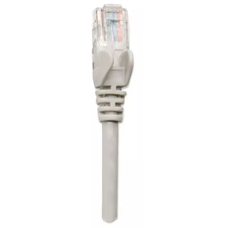 Intellinet sieciowy Patch kabel, Cat6, 3 m, szary, CCA, U/UTP, PVC, RJ45, pozłacane styki, bezzaczepowy, osłonięty, dożywotnia gwarancja
