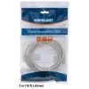 Intellinet sieciowy Patch kabel, Cat6, 3 m, szary, CCA, U/UTP, PVC, RJ45, pozłacane styki, bezzaczepowy, osłonięty, dożywotnia gwarancja