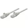 Intellinet sieciowy Patch kabel, Cat6, 3 m, szary, CCA, U/UTP, PVC, RJ45, pozłacane styki, bezzaczepowy, osłonięty, dożywotnia gwarancja