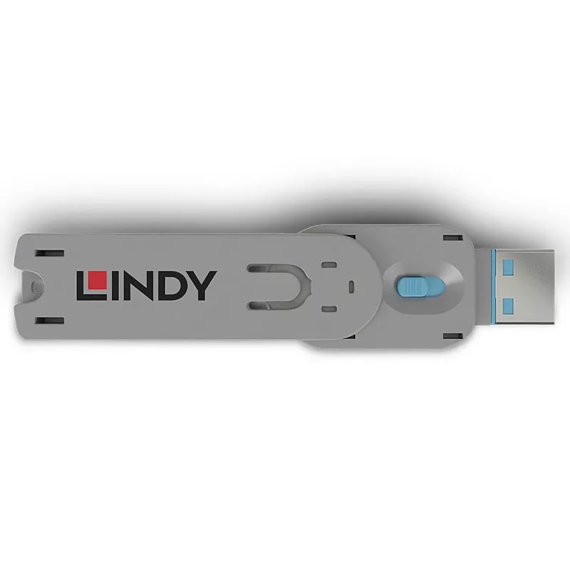 Klucz do blokady portów Lindy USB typu A niebieski