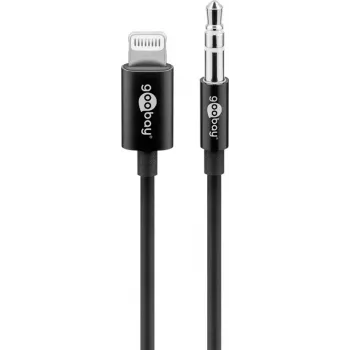 Kabel połączeniowy audio Goobay Apple Lightning 3.5 mm 1 m czarny