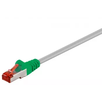 Kabel sieciowy Goobay 68456 zielono-szary 1m Cat6 S/FTP