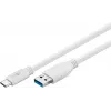 Kabel USB Goobay 67188 USB 3.2 Gen 1 1m USB C USB A Biały