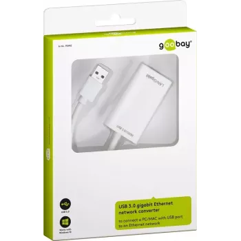 Konwerter sieciowy USB 3.0 Gigabit Ethernet Goobay 95442