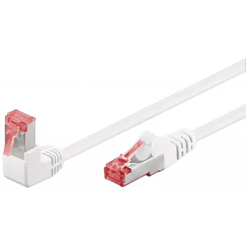 Kabel krosowy Goobay CAT 6 90° Kątowy S/FTP Biały 10m