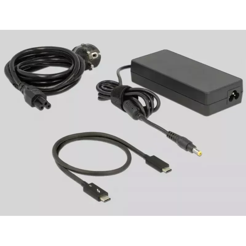 Stacja dokująca do laptopa DeLOCK 87725 przewodowa Thunderbolt 3 czarno-srebrna