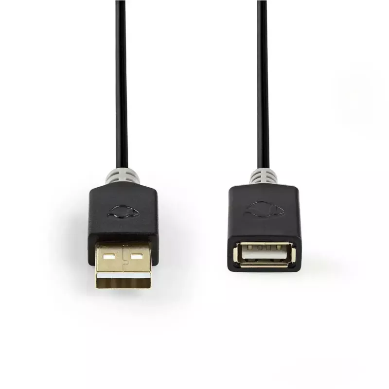 Kabel USB Nedis CCBW60010AT20 2 m USB 2.0 USB A Antracyt