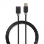 Kabel USB Nedis CCBW60010AT20 2 m USB 2.0 USB A Antracyt