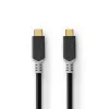 Kabel USB Nedis CCBW64020AT20 USB4 Gen 2x2 2 m USB C Czarny Srebrny