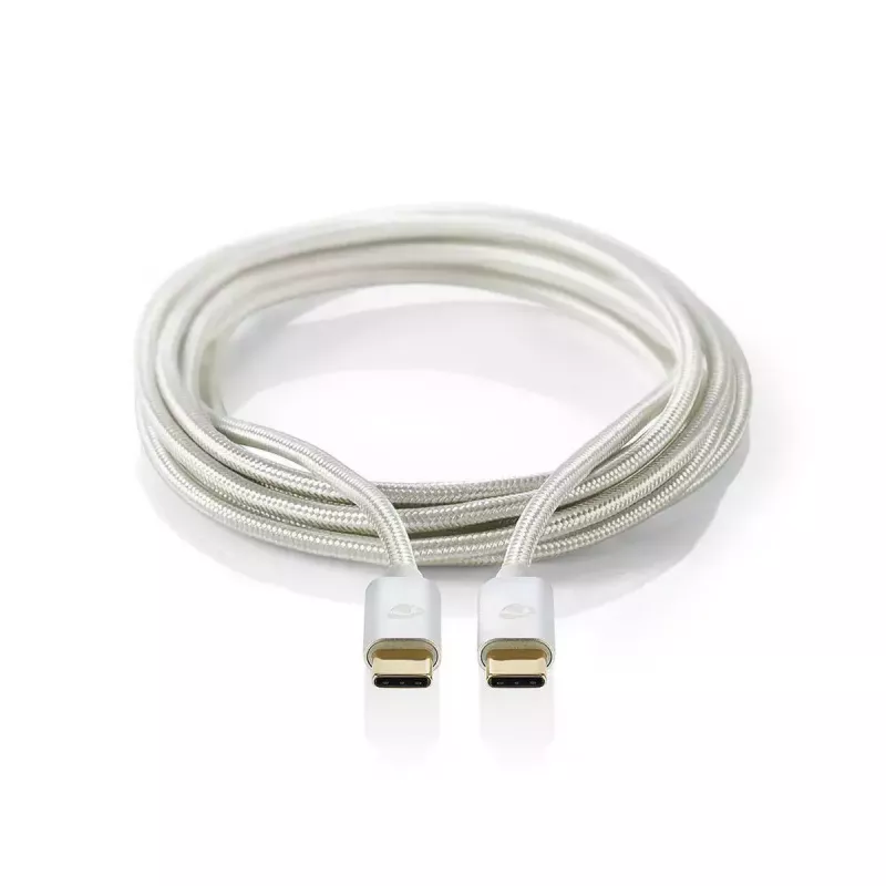 Kabel USB Nedis CCTB60700AL20 2m USB C Aluminium USB 2.0