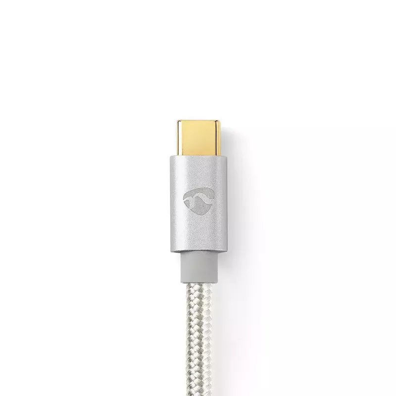 Kabel USB Nedis CCTB60700AL20 2m USB C Aluminium USB 2.0