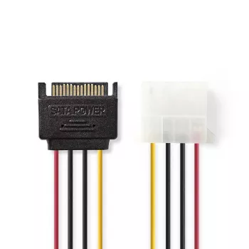Wewnętrzny kabel zasilający Nedis CCGP73520VA015 0,15 m 2 x SATA 15-pin Molex 4-pin