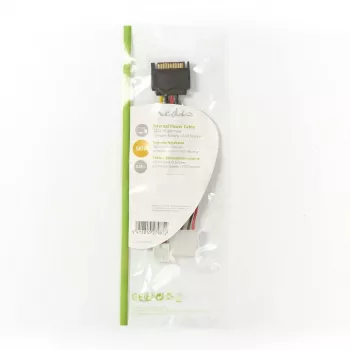 Wewnętrzny kabel zasilający Nedis CCGP73550VA015 0,15 m SATA 15-pin męski