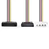 Nedis CCGP73555VA015 wewnętrzny kabel zasilający 0,15 m SATA 15-pin Molex