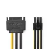 Kabel zasilający wewnętrzny Nedis CCGP74200VA015 0.15 m SATA 15-pin męski