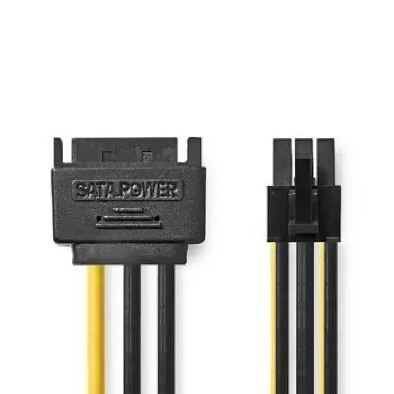 Kabel zasilający wewnętrzny Nedis CCGP74200VA015 0.15 m SATA 15-pin męski