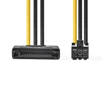 Kabel zasilający wewnętrzny Nedis CCGP74200VA015 0.15 m SATA 15-pin męski