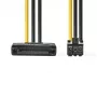 Kabel zasilający wewnętrzny Nedis CCGP74200VA015 0.15 m SATA 15-pin męski