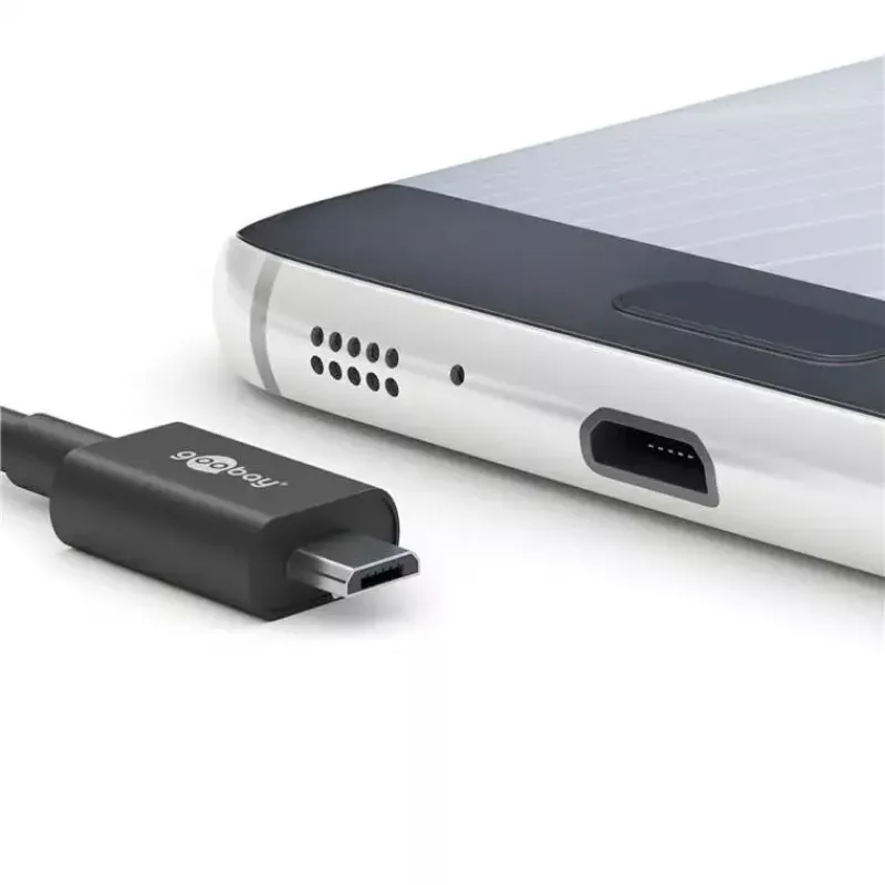 Goobay Micro-USB zasilacz sieciowy 15 W ładowarka wewnętrzna 3 A 1.5 m czarny