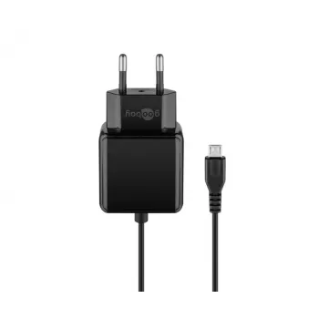 Goobay Micro-USB zasilacz sieciowy 15 W ładowarka wewnętrzna 3 A 1.5 m czarny