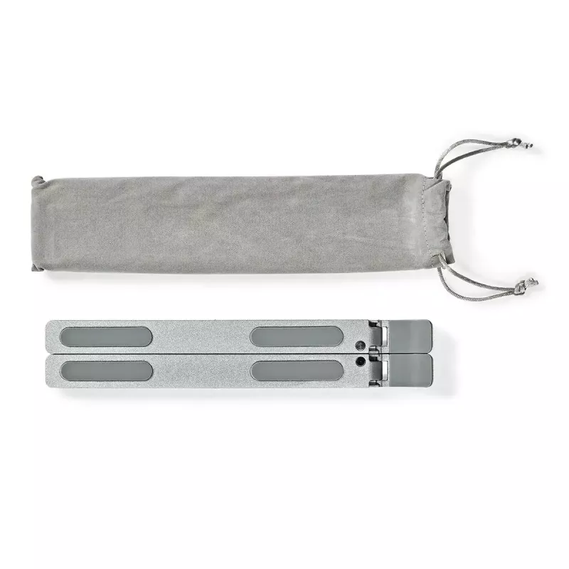 Stojak do laptopa Nedis NBSTND100SI Aluminium regulowany na wysokość 43,2 cm