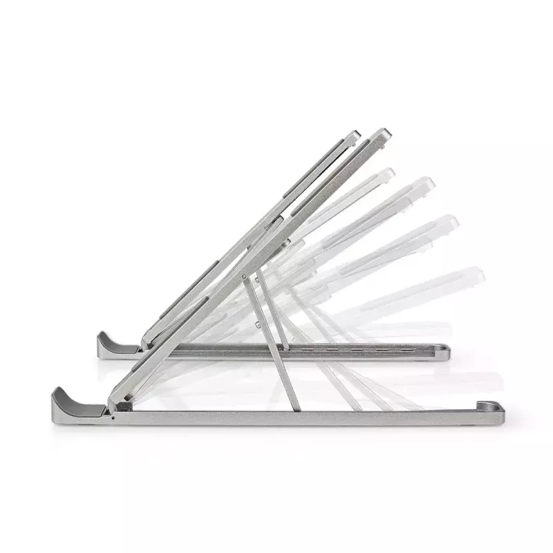 Stojak do laptopa Nedis NBSTND100SI Aluminium regulowany na wysokość 43,2 cm
