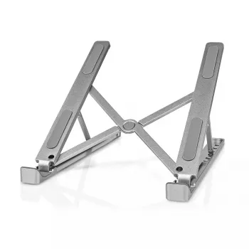 Stojak do laptopa Nedis NBSTND100SI Aluminium regulowany na wysokość 43,2 cm
