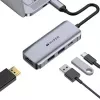 Stacja dokująca do laptopa HYPER HD41-GL USB 2.0 Type-C Czarny Szary