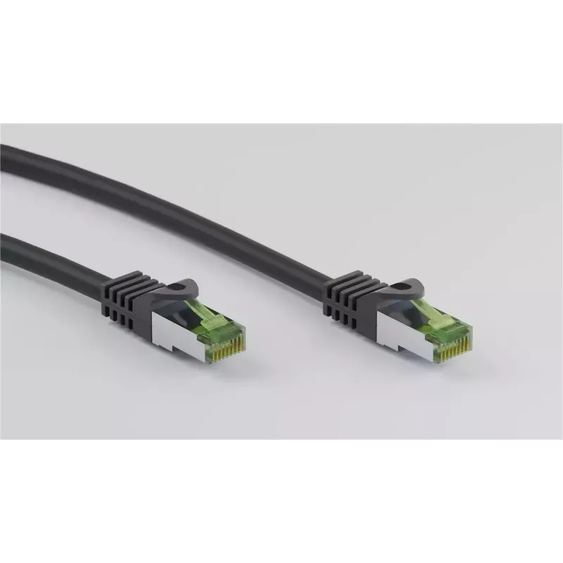 Kabel sieciowy Goobay czarny 0,25 m Cat8.1 S/FTP