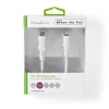 Kabel Lightning Nedis CCGW39650WT10 1 m biały USB C