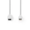 Kabel Lightning Nedis CCGW39650WT10 1 m biały USB C