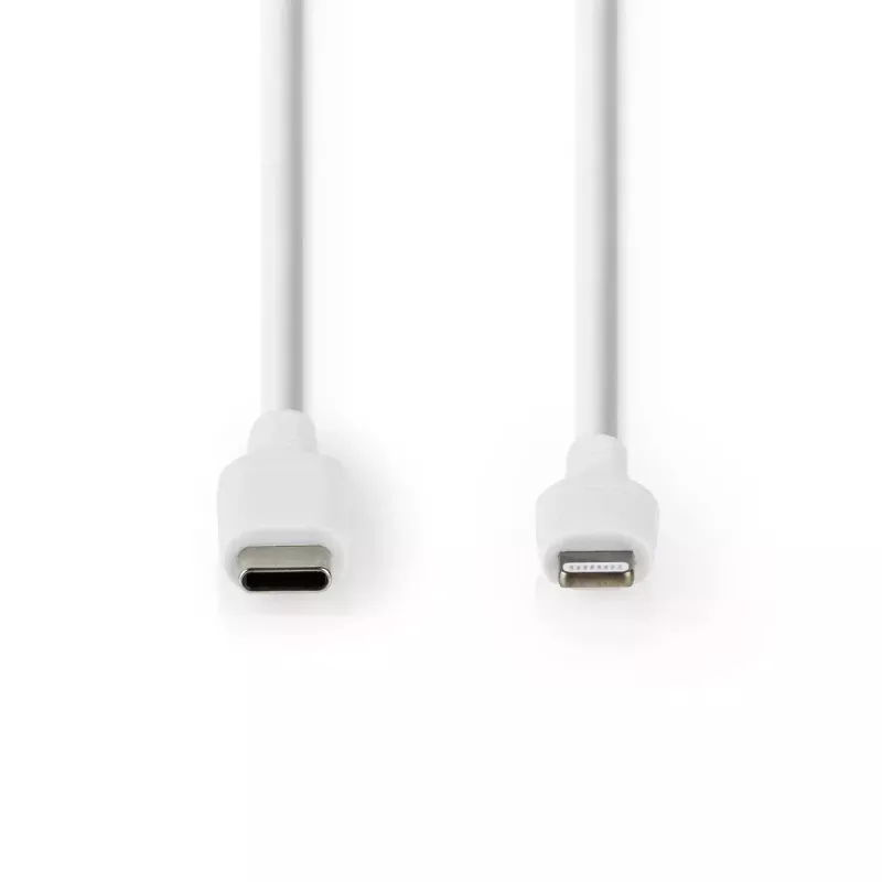 Kabel Lightning Nedis CCGW39650WT10 1 m biały USB C