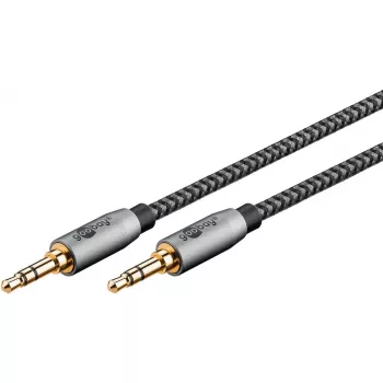 Kabel audio WENTRONIC Goobay 65275 — 3 m, 3,5 mm TRS męski–męski, pozłacane styki, ekranowany magnetycznie