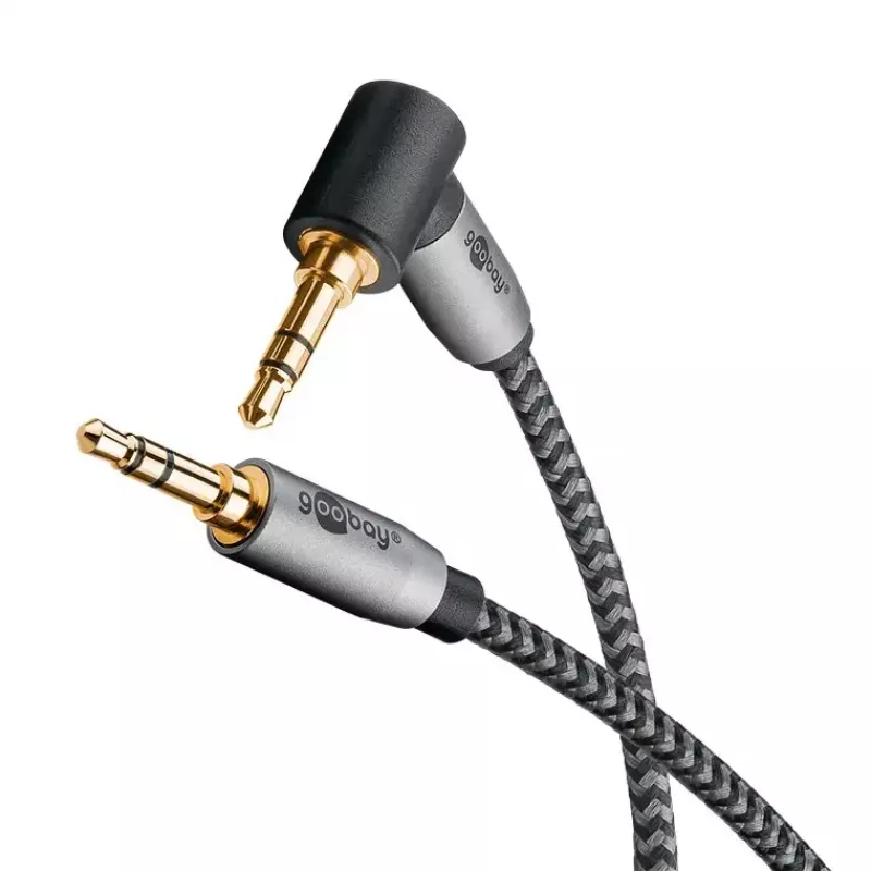 Kabel audio Goobay (WENTRONIC) 3.5mm TRS–3.5mm TRS, 0,5 m, miedź, pozłacane styki, ekranowany