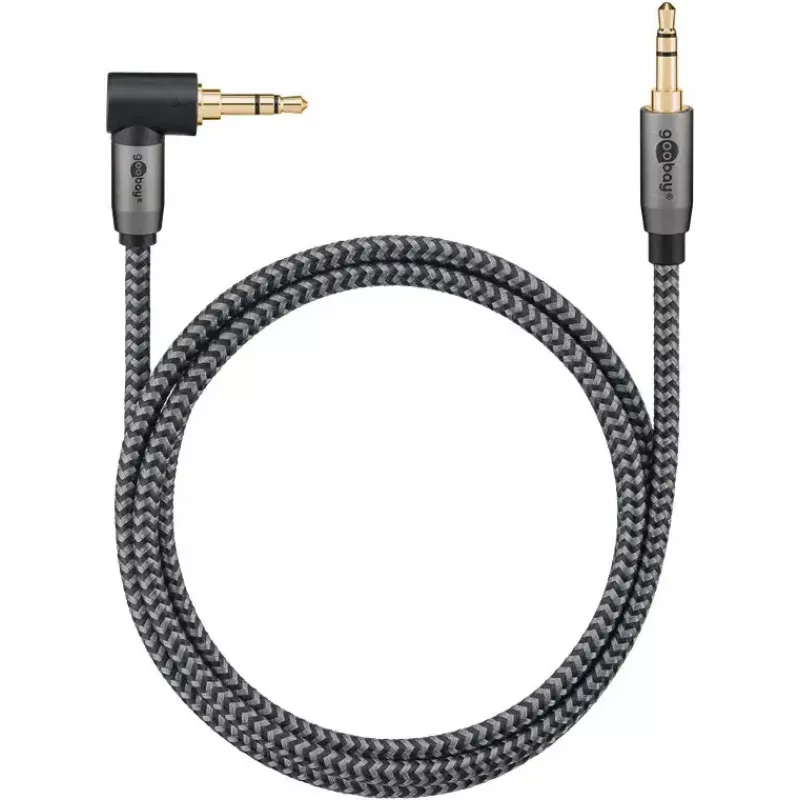 Kabel audio Goobay (WENTRONIC) 3.5mm TRS–3.5mm TRS, 0,5 m, miedź, pozłacane styki, ekranowany