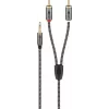 Kabel audio WENTRONIC Goobay 65289 — 3 m, wtyk męski 3.5 mm na 2×RCA męski, miedź, pozłacane styki