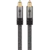 Kabel audio Goobay (WENTRONIC) 65306 — 3 m, TOSLINK męski-męski, miedź, pozłacane styki, czarny/srebrny