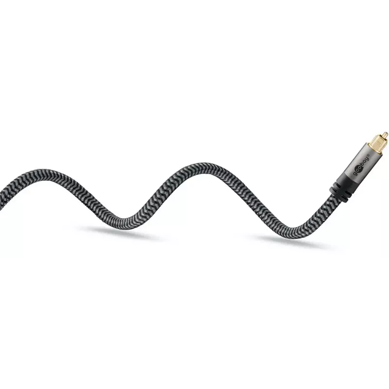 Kabel audio Goobay (WENTRONIC) 65306 — 3 m, TOSLINK męski-męski, miedź, pozłacane styki, czarny/srebrny