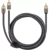 Kabel audio RCA WENTRONIC Goobay 65302 — 2xRCA do RCA, 5 m, miedź, pozłacane styki, ekranowany magnetycznie