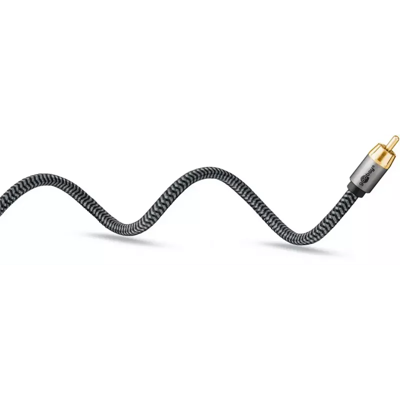 Kabel audio RCA WENTRONIC Goobay 65302 — 2xRCA do RCA, 5 m, miedź, pozłacane styki, ekranowany magnetycznie