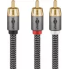 Kabel audio WENTRONIC Goobay 65303 — 10 m, 2×RCA (męski) do RCA (męski), miedź, pozłacane styki