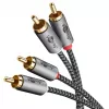 Kabel audio WENTRONIC Goobay 65291 — 2×RCA męski na 2×RCA męski, 0,5 m, miedź, pozłacane styki, ekranowany magnetycznie