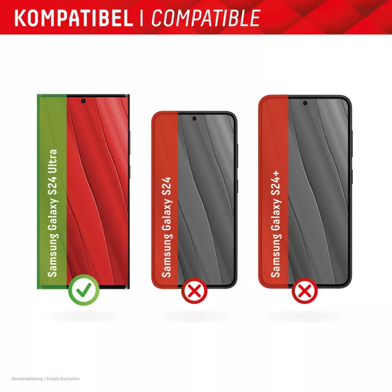 Displex Screen Protector + Case dla Samsung Galaxy S24 Ultra, Eko Ramka Montażowa, Pełne Pokrycie