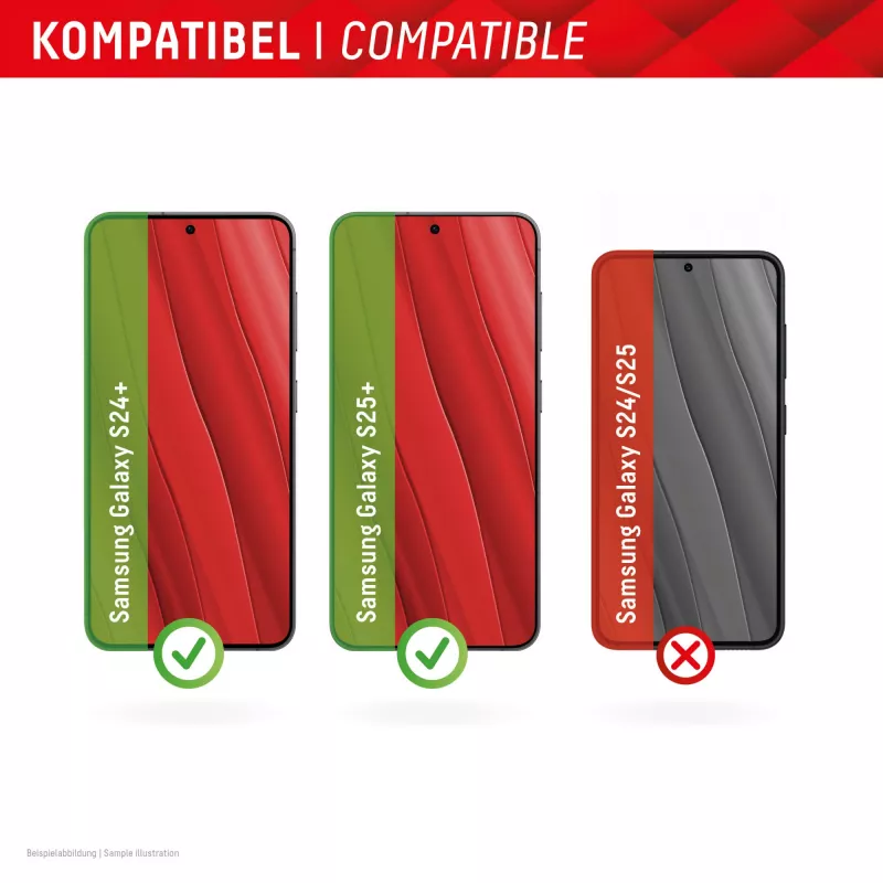 Smart Glass (9H) dla Samsung Galaxy S24+/S25+, Naklejki montażowe, niezniszczalna