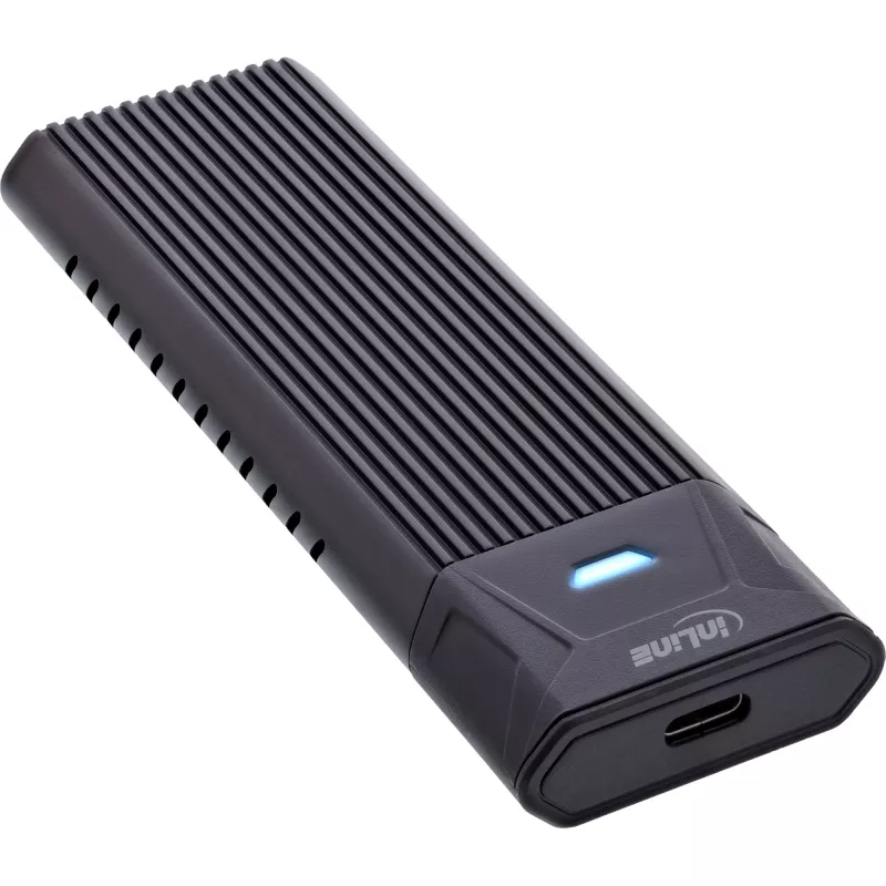 Obudowa InLine USB3.2 Gen.2 USB-C na dysk SSD M.2 (PCIe NVMe i SATA)