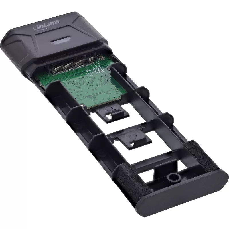 Obudowa InLine USB3.2 Gen.2 USB-C na dysk SSD M.2 (PCIe NVMe i SATA)